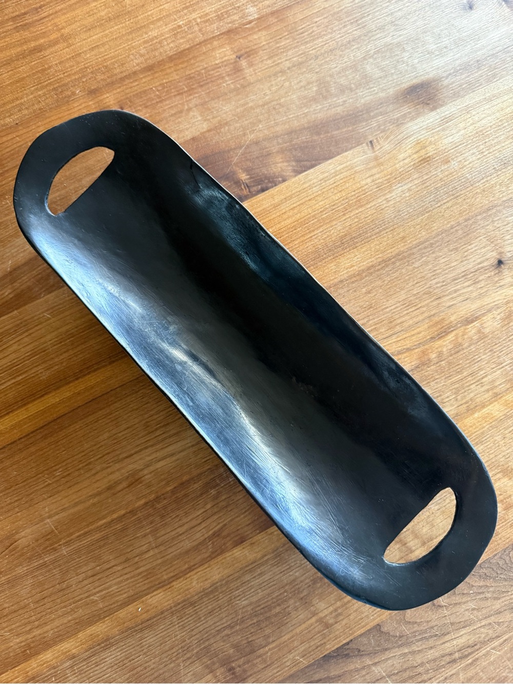 Wooden Tray Africa Zambia Artisan Made Handles Beach Coastal Minimalist Natural